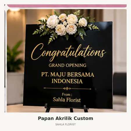 Papan Bunga Akrilik Bsd